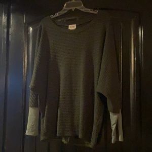 Bibi dolman waffle knit shirt